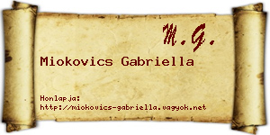 Miokovics Gabriella névjegykártya
